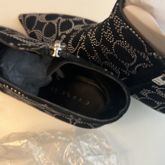 Coach Black Jewel Sig Suede Bte W/Original Bag and Box - Picture 7 of 15
